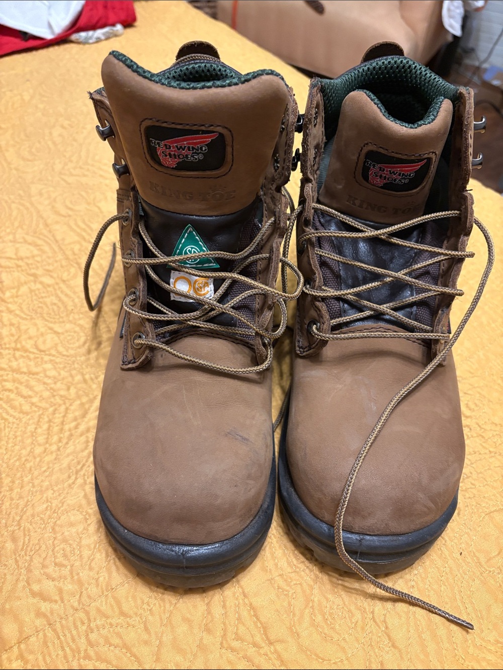 Red Wing Shoes Men's Brown Work Boots - Steel Toe